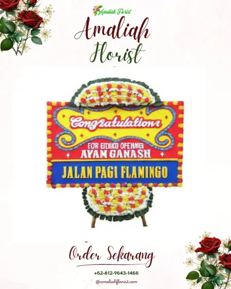 Sewa Papan Bunga Biru